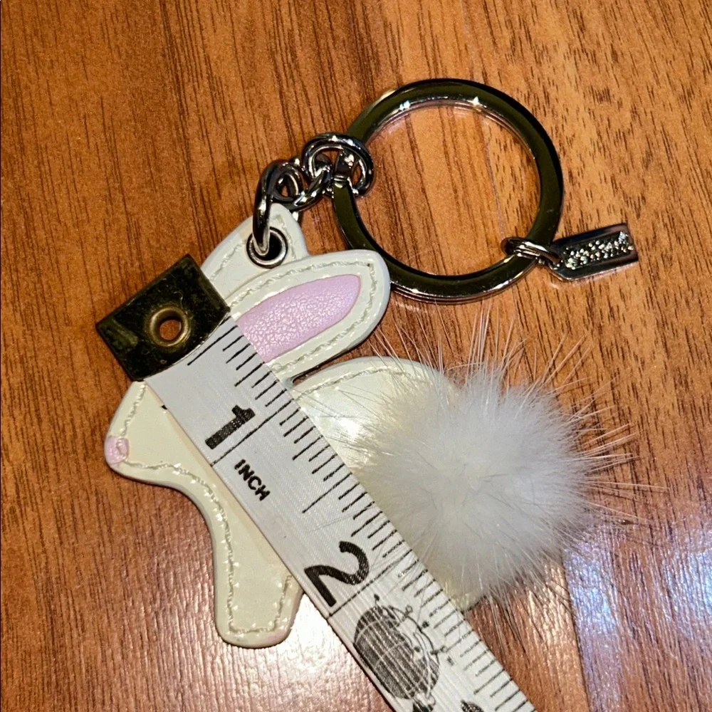 Coach Rabbit Mink Bunny Keychain